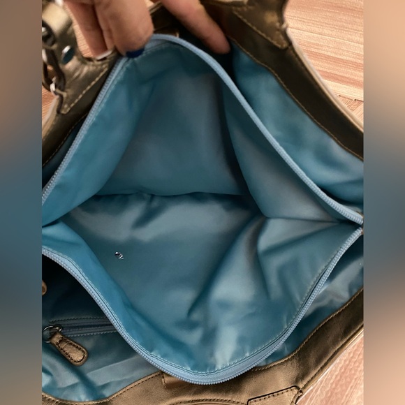 Coach Kahaki Tan Jacquard Signature Satchel Purse - Picture 14 of 15